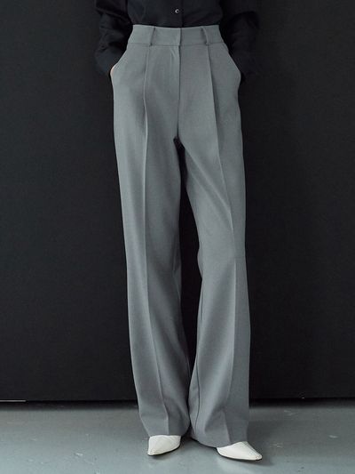 ouie (OU774) Maxi Wide Slacks_Gray