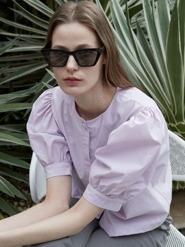 ouie Ouie326 Half Sleeve Puff Blouse (6colors)