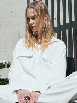 ouie Pocket Loose Blouse_Off White