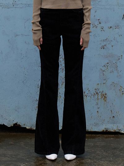 ouie Premium Velvet Stitch Denim Velvet Black OU1233