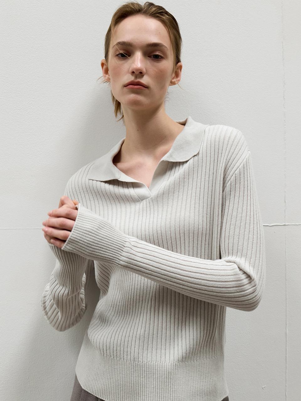 ouie Rayon Collar Knit