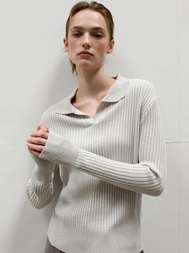 ouie Rayon Collar Knit
