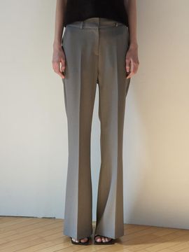 ouie Spring Semi Boot-Cut Polyester Slacks [Stone Gray] (OU1596)