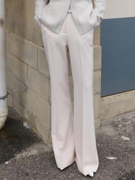 ouie Winter rayon bootcut slacks beige OU1482