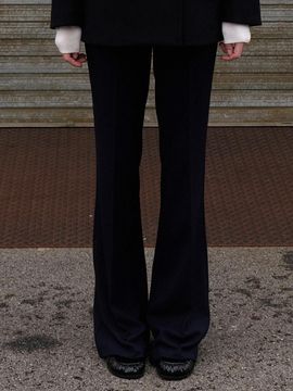 ouie Winter Rayon Bootcut Slacks Deep Navy OU1483