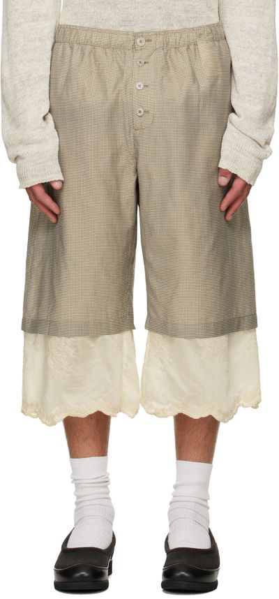 OUR LEGACY OUR LEGACY Beige Frill Shorts