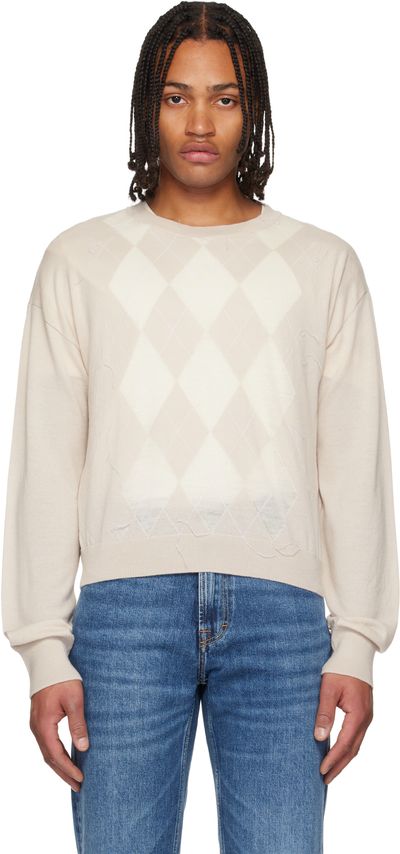 OUR LEGACY OUR LEGACY Beige Sonar Round Neck Sweater