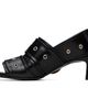 OUR LEGACY OUR LEGACY Black 4cm Belt Heeled Sandals - 3