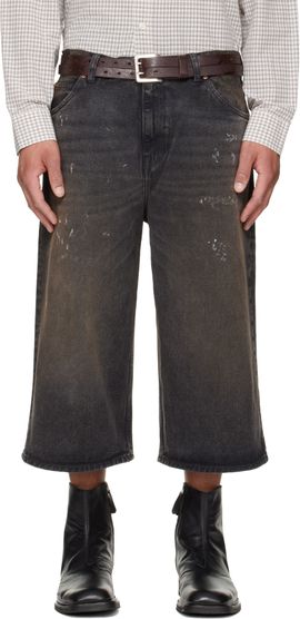 OUR LEGACY OUR LEGACY Black Capri Cut Denim Shorts