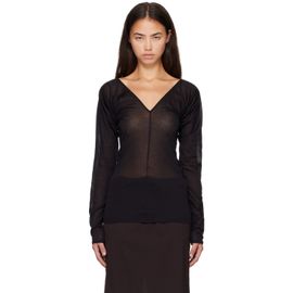 OUR LEGACY OUR LEGACY Black Cheer V Neck Blouse