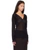 OUR LEGACY OUR LEGACY Black Cheer V Neck Blouse - 2