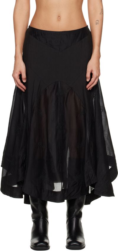OUR LEGACY OUR LEGACY Black Petti Midi Skirt