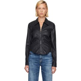 OUR LEGACY OUR LEGACY Black Slim Zip Shirt