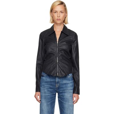 OUR LEGACY OUR LEGACY Black Slim Zip Shirt