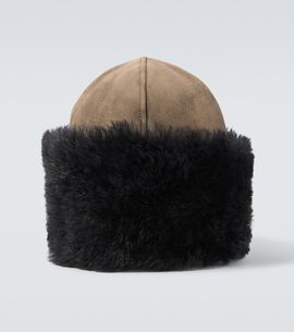 Our Legacy Our Legacy Blizzard leather and shearling hat