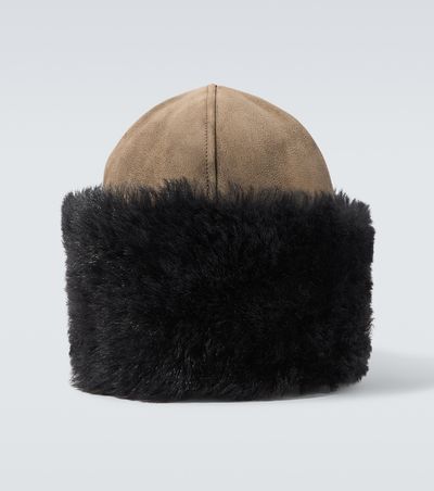Our Legacy Our Legacy Blizzard leather and shearling hat