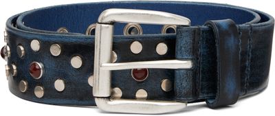 OUR LEGACY OUR LEGACY Blue & Black Vortex Belt