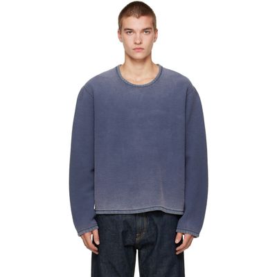 OUR LEGACY OUR LEGACY Blue Double Lock U Neck Sweatshirt