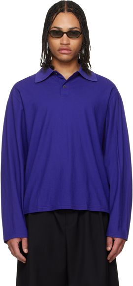 OUR LEGACY OUR LEGACY Blue Rugby Longsleeve Polo