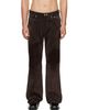 OUR LEGACY OUR LEGACY Brown Carlson Cut Leather Pants - 1