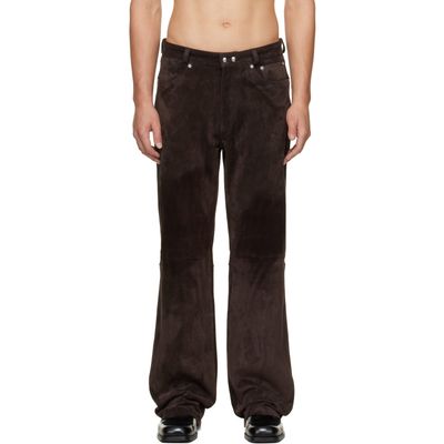 OUR LEGACY OUR LEGACY Brown Carlson Cut Leather Pants