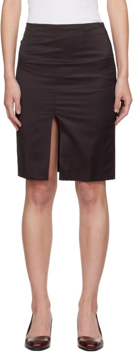 OUR LEGACY OUR LEGACY Burgundy Siren Midi Skirt