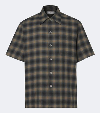 Our Legacy Our Legacy Every checked cotton and wool shirt