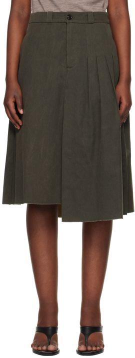 OUR LEGACY OUR LEGACY Gray Origami Midi Skirt