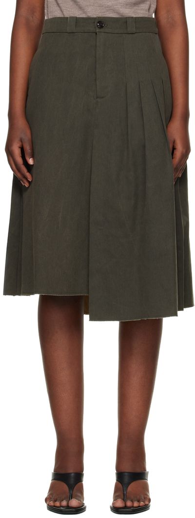 OUR LEGACY OUR LEGACY Gray Origami Midi Skirt