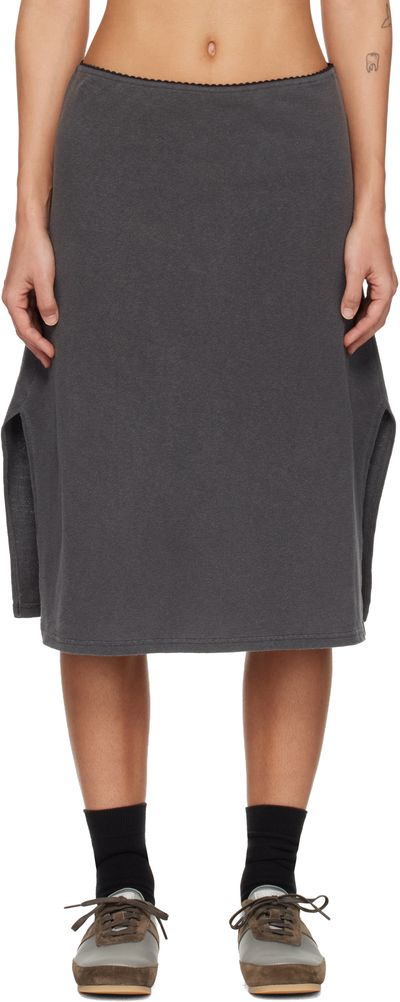 OUR LEGACY OUR LEGACY Gray Picnic Midi Skirt