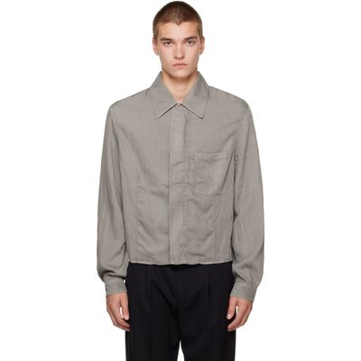 OUR LEGACY OUR LEGACY Gray Sift Zip Shirt