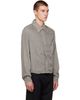 OUR LEGACY OUR LEGACY Gray Sift Zip Shirt - 2