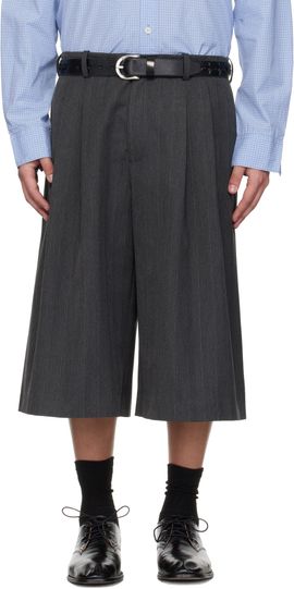 OUR LEGACY OUR LEGACY Gray Split Shorts