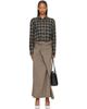 OUR LEGACY OUR LEGACY Green & Taupe Twisted Shirt Maxi Dress - 1