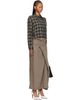 OUR LEGACY OUR LEGACY Green & Taupe Twisted Shirt Maxi Dress - 2