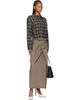 OUR LEGACY OUR LEGACY Green & Taupe Twisted Shirt Maxi Dress - 4
