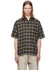 OUR LEGACY OUR LEGACY Khaki & Navy Every Shortsleeve Shirt - 1