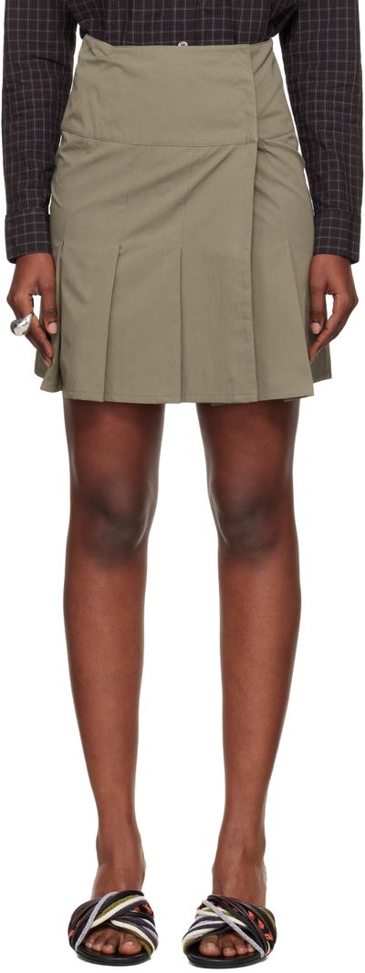 OUR LEGACY OUR LEGACY Khaki Girdle Miniskirt