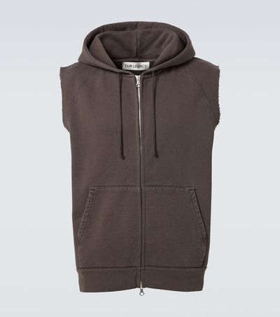 Our Legacy Our Legacy Motor cotton jersey zip-up vest