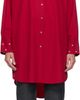 OUR LEGACY OUR LEGACY Red Frock Shirt Midi Dress - 1