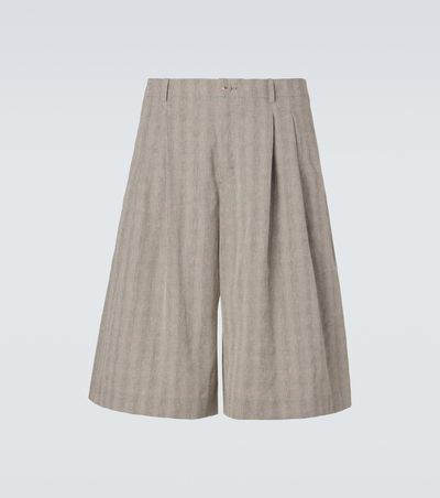 Our Legacy Our Legacy Split striped cotton and linen-blend capri pants