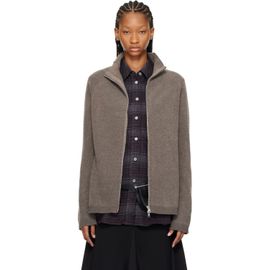 OUR LEGACY OUR LEGACY Taupe Dash Zip Sweater
