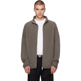 OUR LEGACY OUR LEGACY Taupe Line Zip Sweater