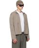 OUR LEGACY OUR LEGACY Taupe Shrunken Full Zip Sweater - 2