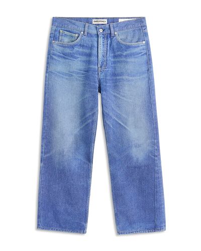 Our Legacy Our Legacy Third Cut Relaxed Fit Jeans in Digital Blue Aurora Print