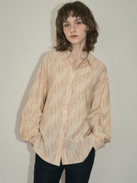 OUR NOSTALGIA Vintage Printing Shirt [Warm Orange] (O25-SH01)