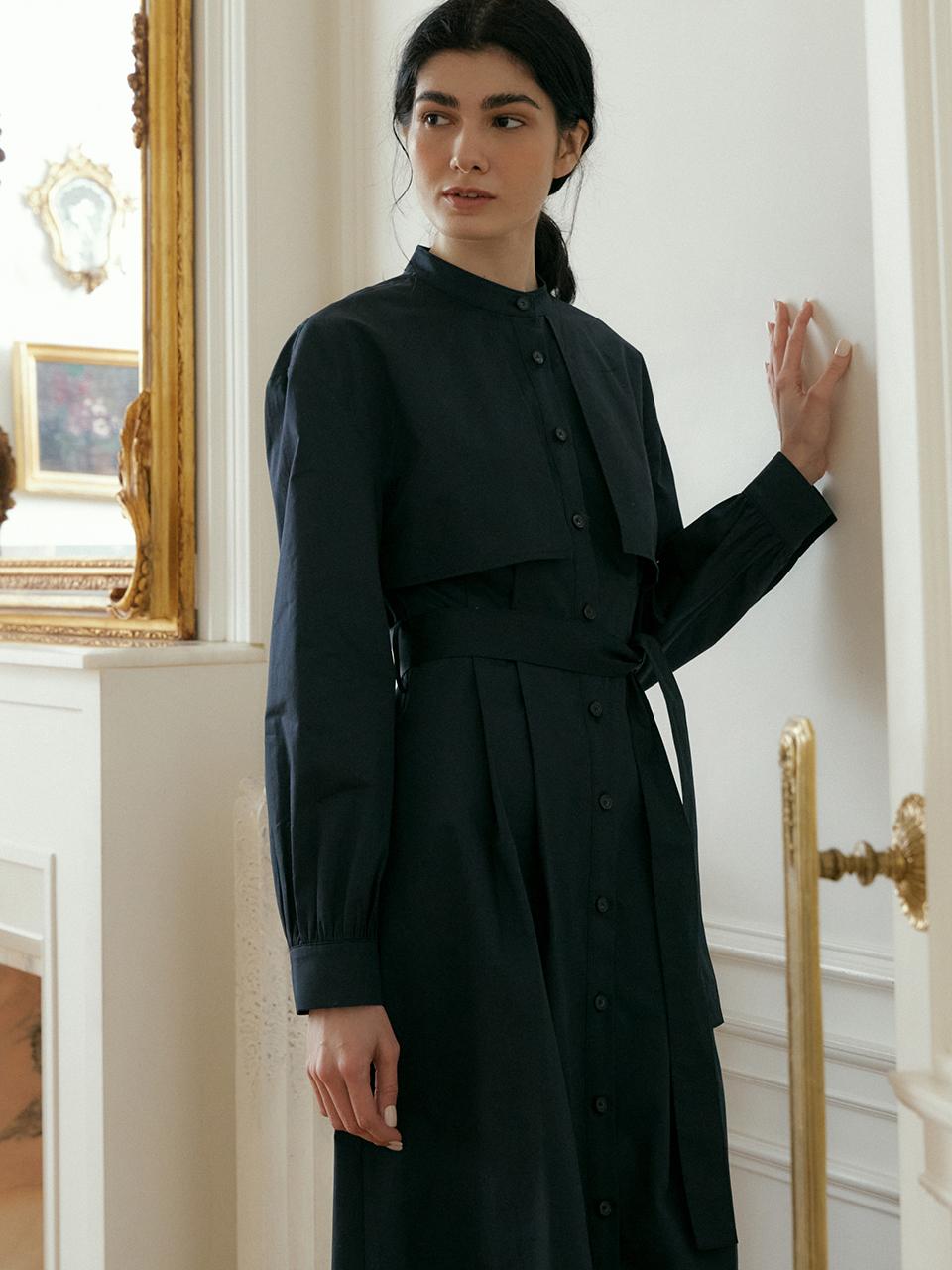 ourcomos comos 1082 Trench Dress_Navy