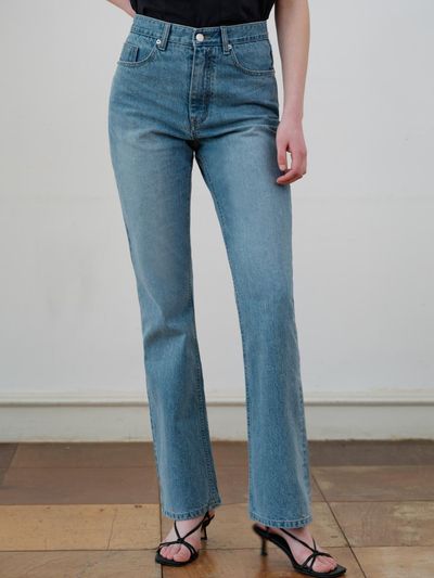 ourcomos Comos 1087 Semi Boot Cut Denim Pants_Medium Blue