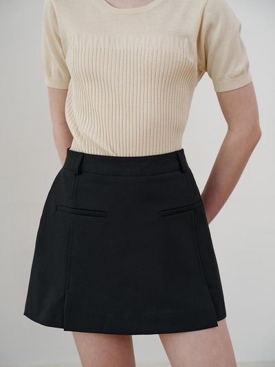 ourcomos Comos 1091 Fake Mini Skirt Pants (2color)