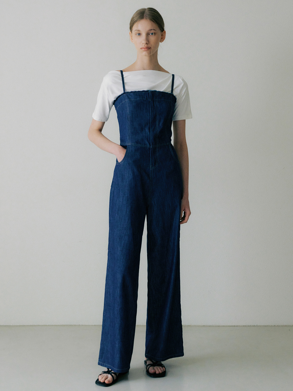 ourcomos Comos 901 Rough Denim Jumpsuit